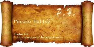 Percze Holló névjegykártya